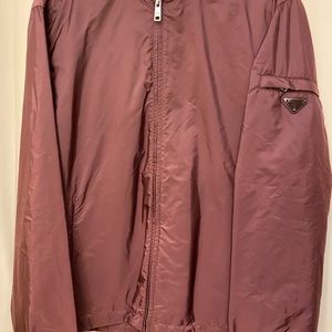 Prada Bordeaux Piuma Nylon Holden Windbreaker